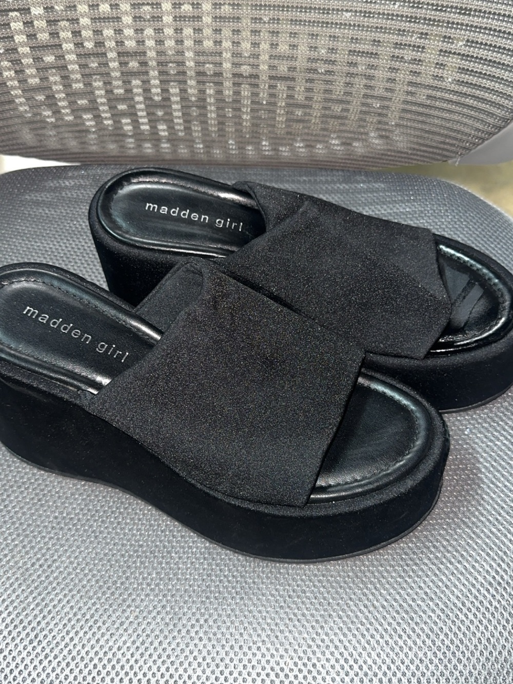 Madden Girl Black Platform Sandals